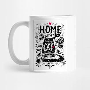 Home is where a cat is. Mug